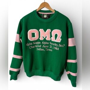 AKA Green and Pink Sweater